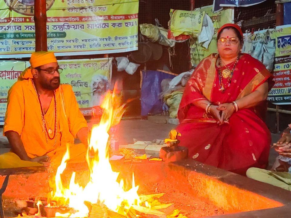 Chanting Mantras,Performs TantraKriya and Remove Negative Energies  at Tarapith